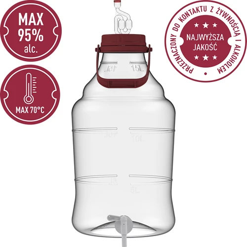 15 l-es ballon fogantyúval és csappal - 4