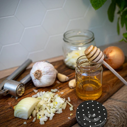 156 ml-es TO befőttesüveg színes kupakkal, fi 53/4 - 6 db - 9