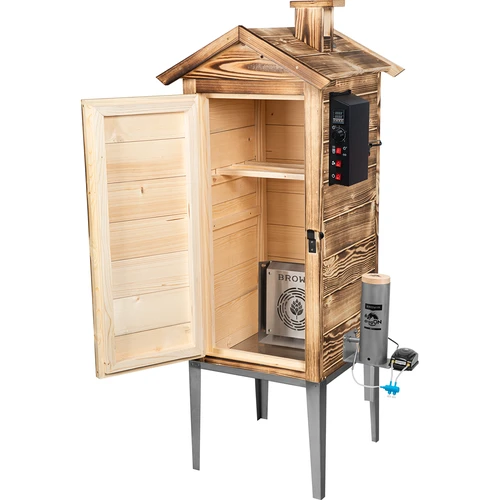 200 L-es kerti füstölő dragON Wood 100E – fatüzeléses, elektromos fűtőmodullal és vezérlővel - 3