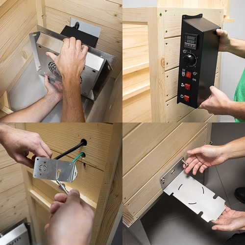 200 literes, fából készült kerti füstölő – dragON Wood 100E elektromos fűtőmodullal és vezérlővel - 12