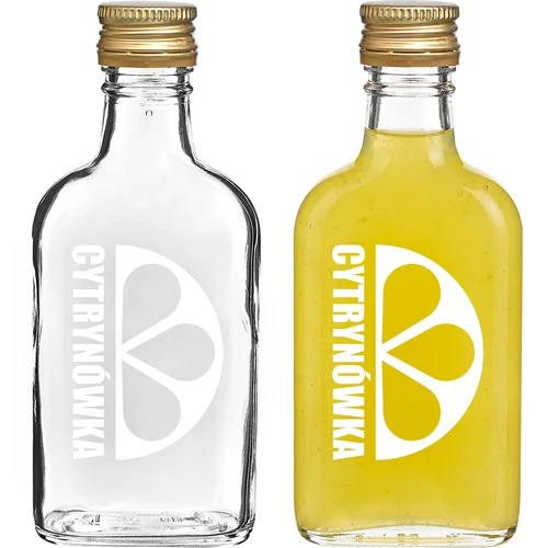 200 ml-es laposüveg csavaros kupakkal és „Citromlikőr” felirattal – 2. minta - 2