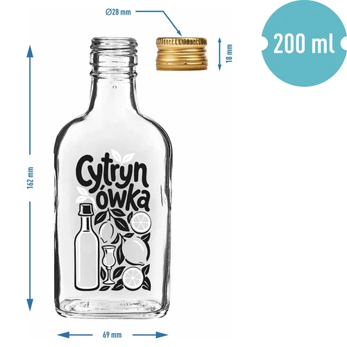 200 ml-es laposüveg csavarzárral és „Cytrynówka” felirattal – 1. minta - 4