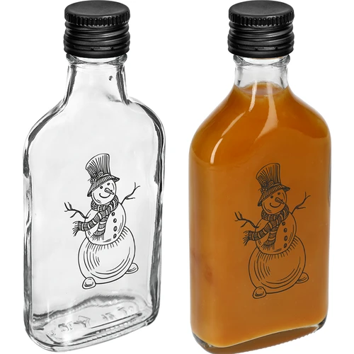 200 ml-es laposüveg csavaros kupakkal, „Hóember” mintával, 1 db - 3