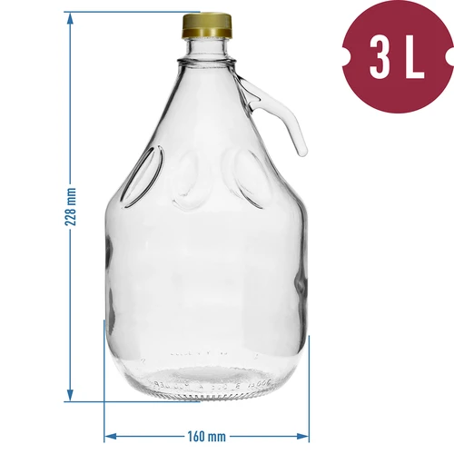 3 l-es Dama demizson csavaros kupakkal - 4