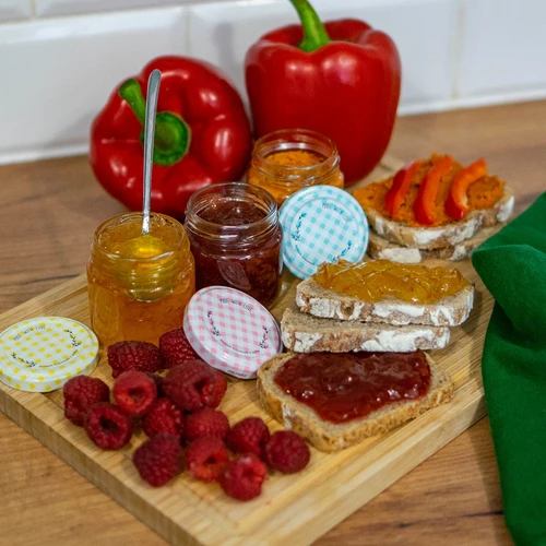 30 ml-es twist-off üveg színes csavaros tetővel, fi 43 - 10 db. - 5