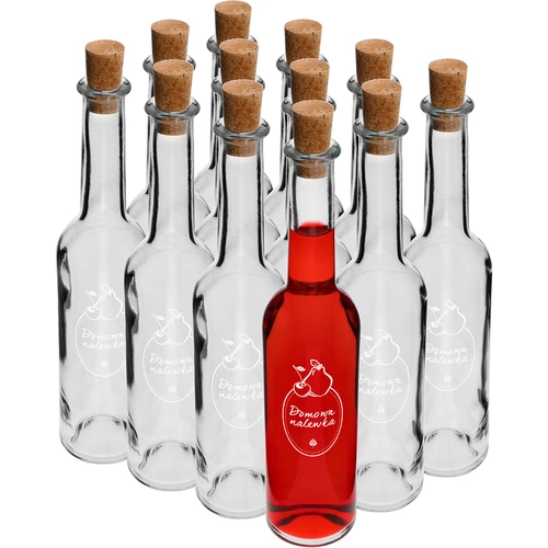 350 ml-es palack dugóval, Házi likőr felirattal - 5