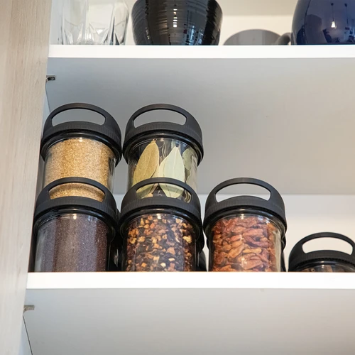 350 ml-es üveg tárolóedény, felakasztható csavaros tetővel - 7