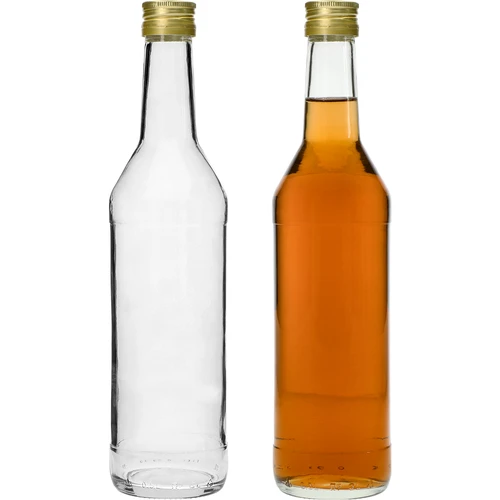 500 ml-es, egyenes falú, vodkához való palack csavarzárral - 8 db - 6