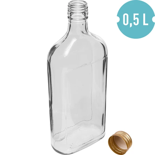 500 ml-es laposüveg csavaros kupakkal és „Gyümölcsök” nyomattal – 2. minta - 2