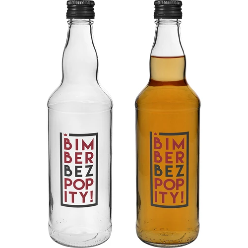 500 ml-es palack csavaros kupakkal és kétszínű nyomattal – Házifőzött párlat, kísérő nélkül – 4 db - 6