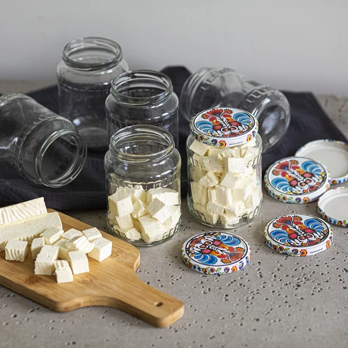 720 ml-es TO befőttesüveg színes fi 82/6 kupakkal - 6 db - 14