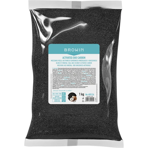 Activated Duo Carbon - ásványi (kőszén alapú) és kókuszhéj-eredetű aktívszén-keverék, 1 kg, akár 60 literhez