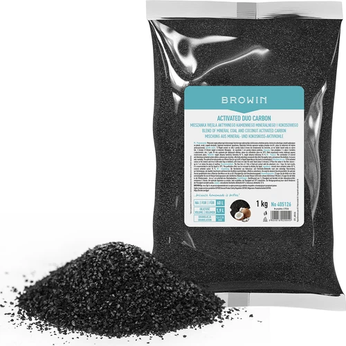 Activated Duo Carbon - ásványi (kőszén alapú) és kókuszhéj-eredetű aktívszén-keverék, 1 kg, akár 60 literhez - 2