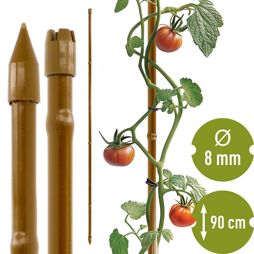 Bambusz hatású bevonatos acél növénytámasz, 90 cm x 8 mm