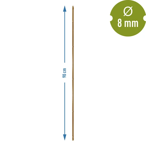 Bambusz hatású bevonatos acél növénytámasz, 90 cm x 8 mm - 3