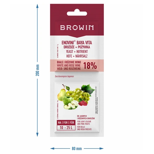 Bayanus élesztő + élesztőtáp - fehér és rozé borokhoz - 3