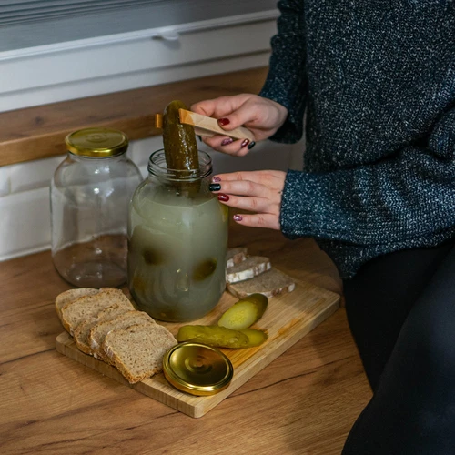 Befőttesüveg TO 2 l aranyszínű tetővel, fi82/6; 6 db - 3