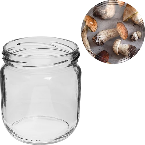 Befőttesüveg TO Gurken 425 ml színes tetővel, fi 82/6 - 6 db - 8