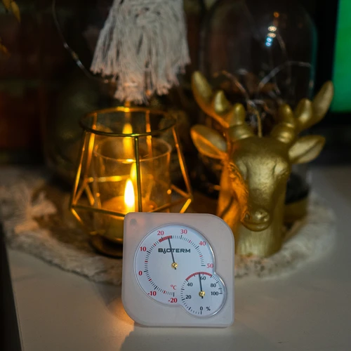 Beltéri bimetál hőmérő higrométerrel (-20 – +50 °C), fehér - 5