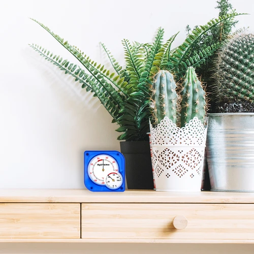 Beltéri bimetál hőmérő higrométerrel (-20 – +50 °C), kék - 5