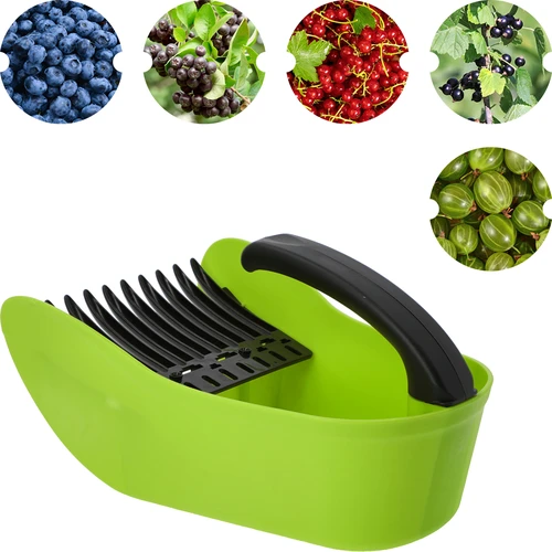 Bogyós gyümölcsszedő, zöld, műanyagból készült - 2