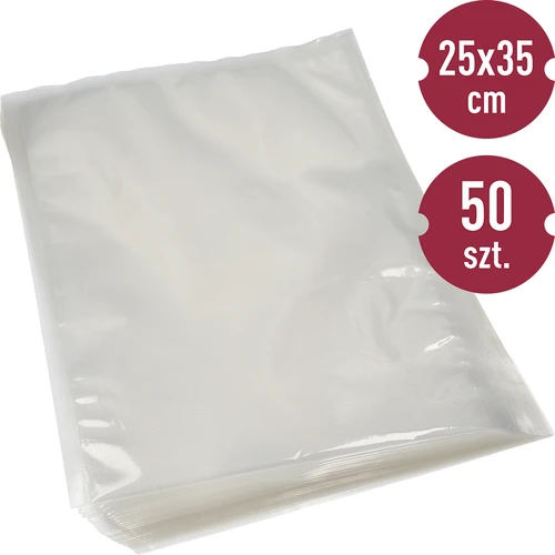 Bordázott tasakok vákuumcsomagolóhoz 25 x 35 cm, 50 db