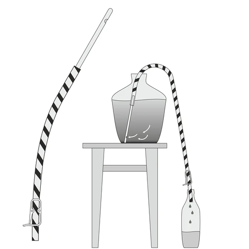 Borlefejtő cső, szorítóval - 7