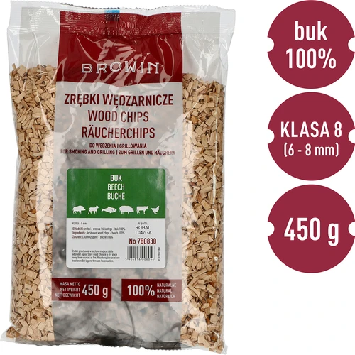 Bükk faapríték füstöléshez/grillezéshez, 450 g, 8-as frakció - 3