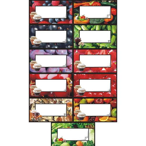 Címkék befőttekhez 84 mm/46 mm, öntapadó, 30 db