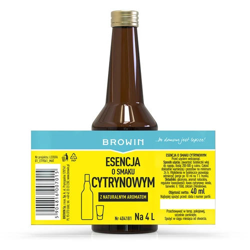 Citromízű esszencia természetes aromával, 4 literhez - 40 ml - 6