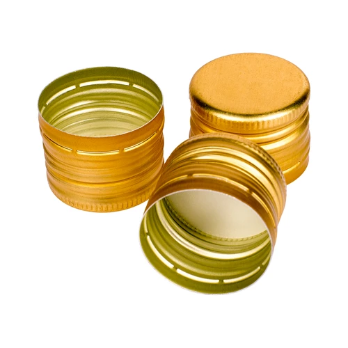 Csavaros kupak palackokhoz fi31,5/24 - aranyszínű - 6 db