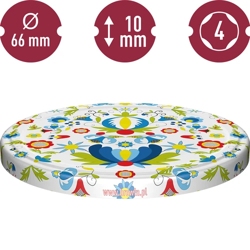 Csavaros tető fi 66 kasub mintás - 10 db. - 3