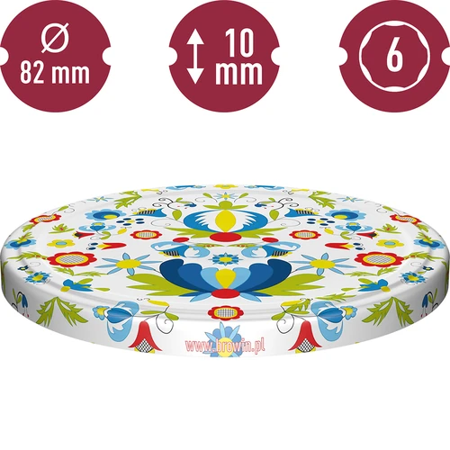 Csavaros tető fi 82/6, kasub mintás - 10 db. - 3