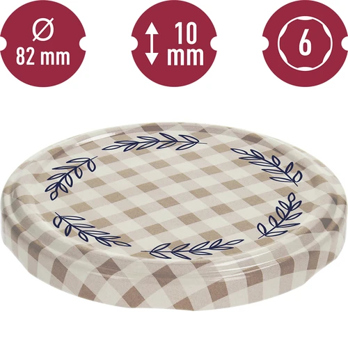 Csavaros tető fi82/6, bézs kockás, 10 db - 2