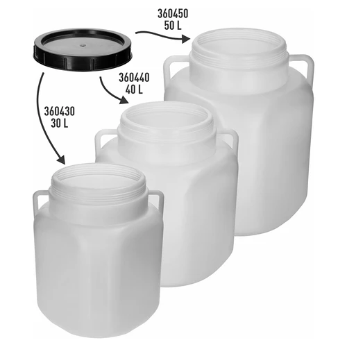 Csavaros zárófedél szögletes 30, 40 és 50 L-es hordókhoz, Ø 22 cm - 3