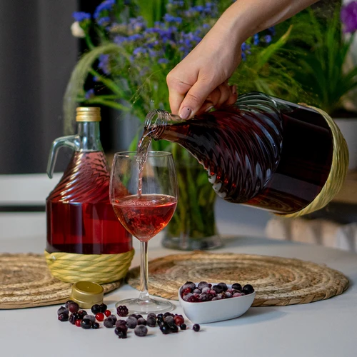 Dama 2 l-es kosaras demizson, csavaros kupakkal - 5