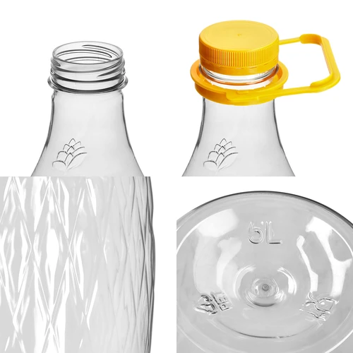 Dama 5 l-es PET demizson, csavaros kupakkal és fogantyúval - 3