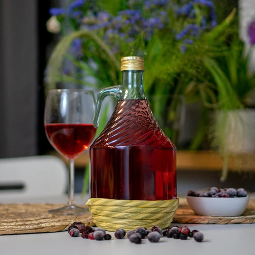 Dama demizson 1L, hálós burkolattal, csavaros kupakkal - 3