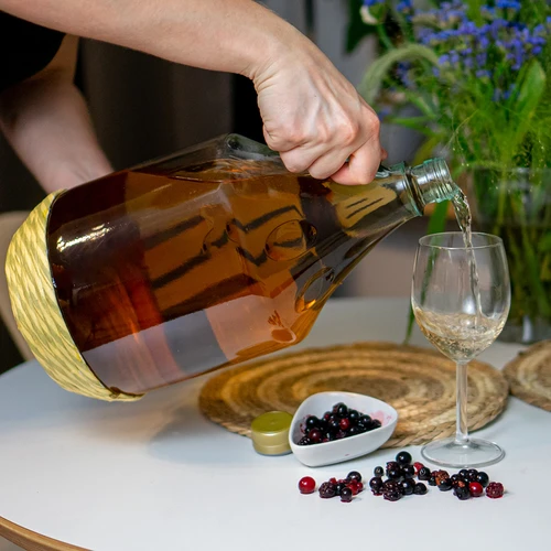 Dama demizson 5 l, kosaras, csavaros kupakkal - 5