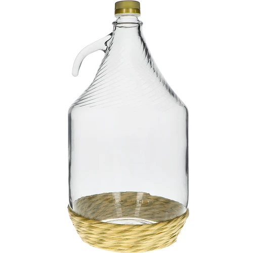 Dama demizson 5 l, kosaras, csavaros kupakkal - 2