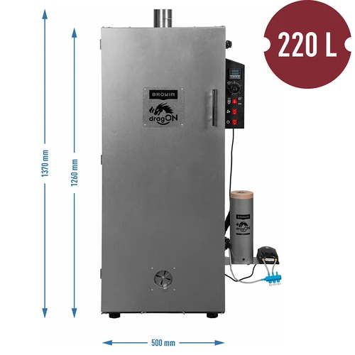 dragON acél füstölő 220 l – digitális vezérléssel - 8