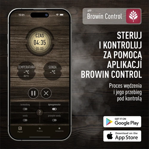 dragON acél füstölő 220 L, IQ – Wi‑Fi-s vezérlővel - 11