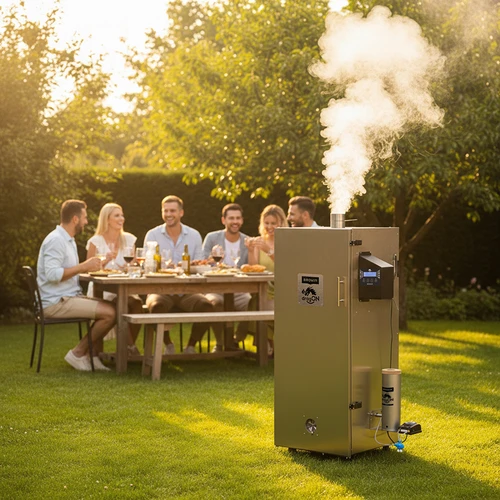 dragON acél füstölő 220 L, IQ – Wi‑Fi-s vezérlővel - 15