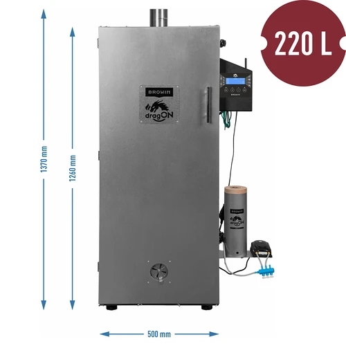 dragON acél füstölő 220 L, IQ – Wi‑Fi-s vezérlővel - 9