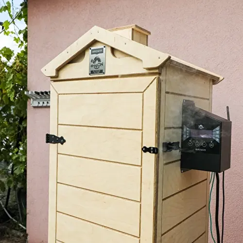 dragON PLYWOOD NATURE füstölő – keret nélküli, moduláris, Wi‑Fi vezérléssel, 320 l - 9