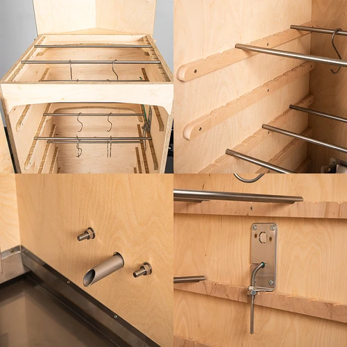 dragON PLYWOOD NATURE füstölő – keret nélküli, moduláris, Wi-Fi vezérlővel, 320L - 5