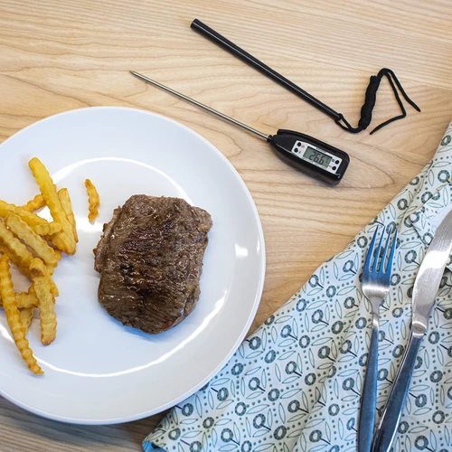 Elektronikus konyhai hőmérő (-50°C-tól +300°C-ig) tokkal, fekete - 5