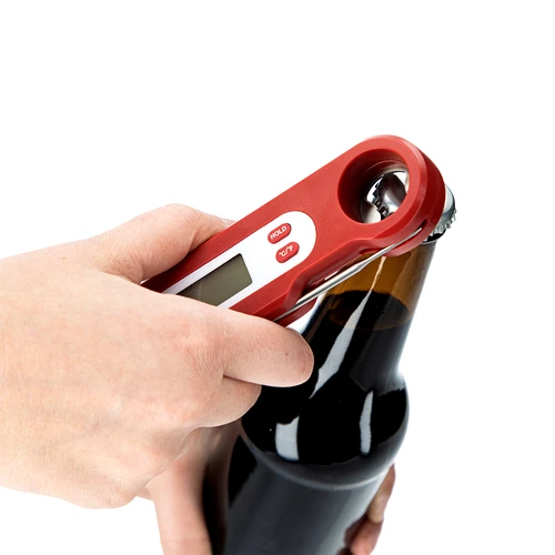 Elektronikus konyhai hőmérő összecsukható szondával (-50/+300℃), piros - 6