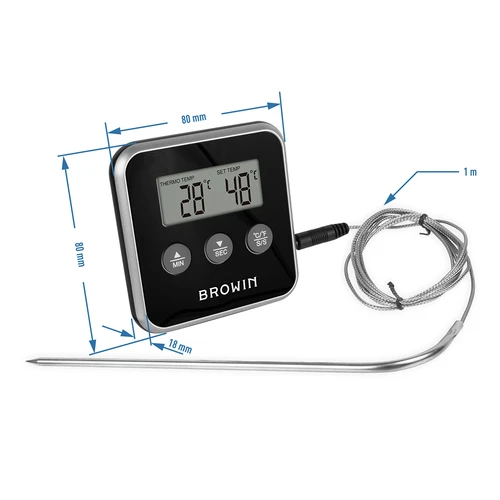 Elektronikus konyhai hőmérő szondával (0°C-tól 250°C-ig) mix - 4