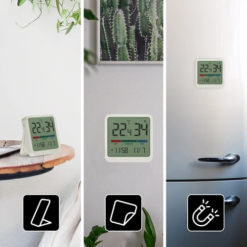 Elektronikus szobai hőmérő, fehér - 12